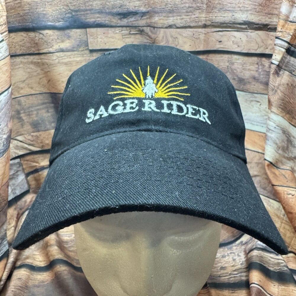 SageRider Hat Cap Black Strapback Authentic Head Shots KC Caps Corporate Promo